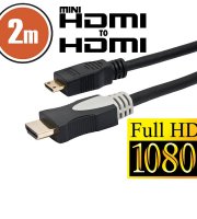 Mini HDMI kábel - 2 m aranyozott csatlakozóval
