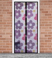 Szúnyogháló függöny ajtóra mágneses 100 x 210 cm színes virágos