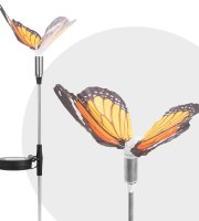 LED-es szolár pillangó - hidegfehér - 65 cm