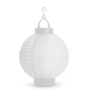 Szolár lampion - fehér - hidegfehér LED - 21 cm