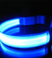 LED kutya nyakörv világító kutyanyakörv Kék M