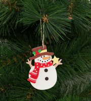 Karácsonyfadísz - hóember - akasztható - 8,2 x 10 cm