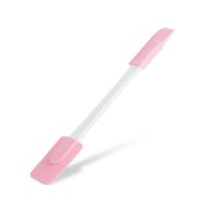 Szilikon spatula - rózsaszín, kétoldalú - 24,5 x 4,5 cm