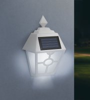 LED-es szolár fali lámpa - fehér, hidegfehér - 14 x 6,2 x 19 cm