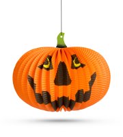 Halloween-i tökös lampion - akasztható - 26 cm