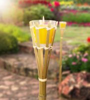 Citronella illatgyertya + fáklya - bambusz - 75 x 6,5 cm