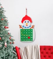 Karácsonyi adventi naptár - Hóember - tépőzáras jelölővel