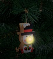 LED-es karácsonyfadísz - fa, akasztható - elemes - 3 féle