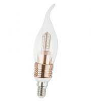 Gyertya alakú LED izzó, E14 - meleg-fehér