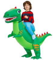 Felfújhatós gyermek jelmez Zöld T-rex