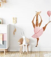 Aranyos falmatrica gyerekszobába balettező zsiráf