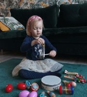 Fa hangszer készlet gyerekeknek, hátizsákban (Kruzzel)