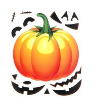 Halloween-i matrica szett - tök - 15 részes