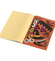 Halloween-i papír matrica szett - tök arcok - 66 db / csomag