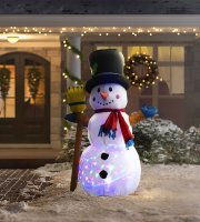 Felfújható hóember - 120 cm - IP44 - RGB színes LED - 100 - 240V