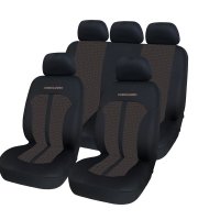 Autós üléshuzat szett - bézs / fekete - 11 db-os - HSA010