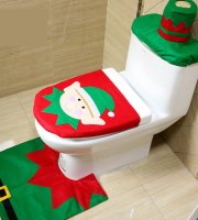 Karácsonyi WC ülőke huzat szett Manós