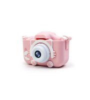 X5S Gyerek kamera 1080P HD színes szilikon borítással pink