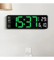 Digitális fali ébresztőóra, naptár, hőmérő funkcióval