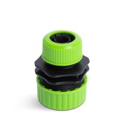 Tömlőcsatlakozó adapter - 1/2" - 3/4" - műanyag - zöld/fekete