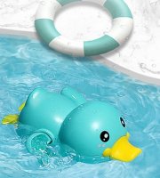Aranyos, úszkáló fürdőjáték Kék kacsa