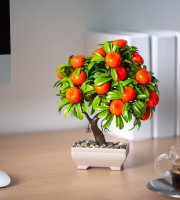 Műnövény dekoráció - mandarin - 18 x 24 cm