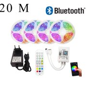 BLUETOOTH RGB LED szalag szett, távirányítóval, 20 m