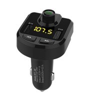 Bluetooth FM Transmitter, USB és MicroSD kártya foglalattal, kihangosító funkcióval