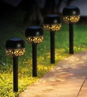 Leszúrható szolár lámpa - 1 melegfehér LED - 8 x 8 x 38 cm