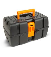 Kinyitható tálcás szerszámostáska - három tálcás - műanyag - 37 x 23 x 21 cm