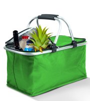 Thermo összecsukható bevásárlókosár - 49 x 28 x 25 cm - 21 L - zöld