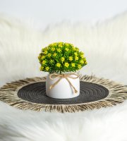 Műnövény dekoráció - apró virág - 3 féle - 18 x 8,5 cm