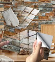 Csempematrica (öntapadós) rozsdabarna kőminta