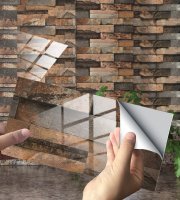 Csempematrica (öntapadós) sötétbarna kőminta