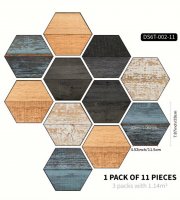 11db Színes öntapadó hatszögletű padlómatrica