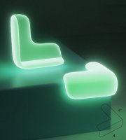 4db Sötétben Világító Sarokvédők - Puha, Átlátszó Szilikon Élvédő