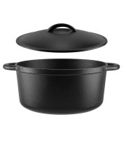 Öntöttvas Lábas 26 cm 5 liter Íves fülű