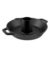 Öntöttvas grillcsirkesütő serpenyő 28 cm