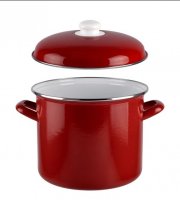 Bordó Zománcozott Fazék fedővel 20 cm