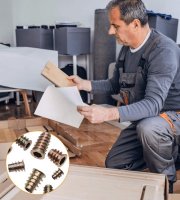 Menetes anyacsavar készlet fabútorokhoz (230 db)