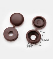 Csavar takaró sapkák (100 db) - Sötétbarna