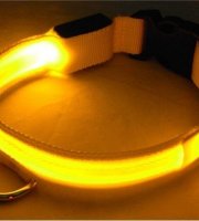 LED kutya nyakörv világító kutyanyakörv Citrom sárga M