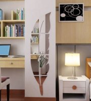 Toll alakú tükör matrica ezüst, jobbra hajló