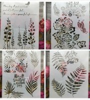 Festősablon 4 db Levél minták