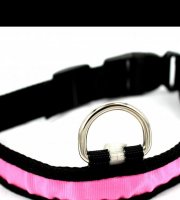 LED kutya nyakörv világító kutyanyakörv Rózsaszín XL