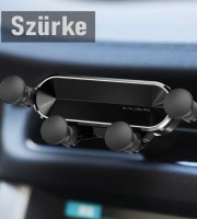 Autós telefontartó szellőzőrácsra- Gravitációs (nyújtott kialakítás) Szürke