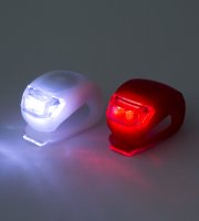 LED-es kerékpár lámpa szett TPE borítással - 2 db / szett