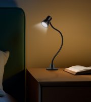 Flexibilis asztali lámpa - csipeszes - USB - állítható fényerő és színhőmérséklet - LED - fém