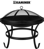 Kerti grill fedővel - 56 cm - fekete