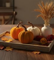 Őszi dekoráció - tök - 3 féle - 11 x 13 cm